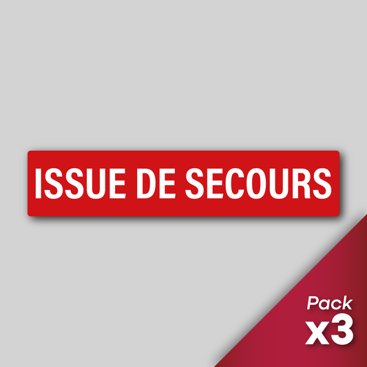 Planche de 3 stickers "Issue de secours"
