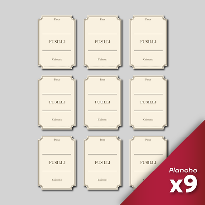 Pack complet – Sticker Pâtes "L'Antiquaire"