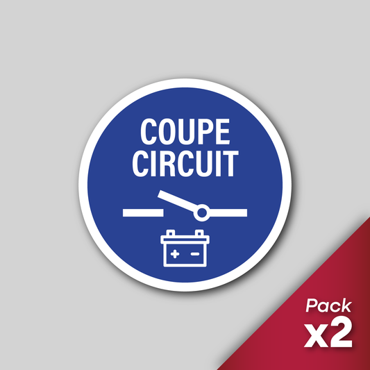 Pack 2x Sticker Coupe-circuit