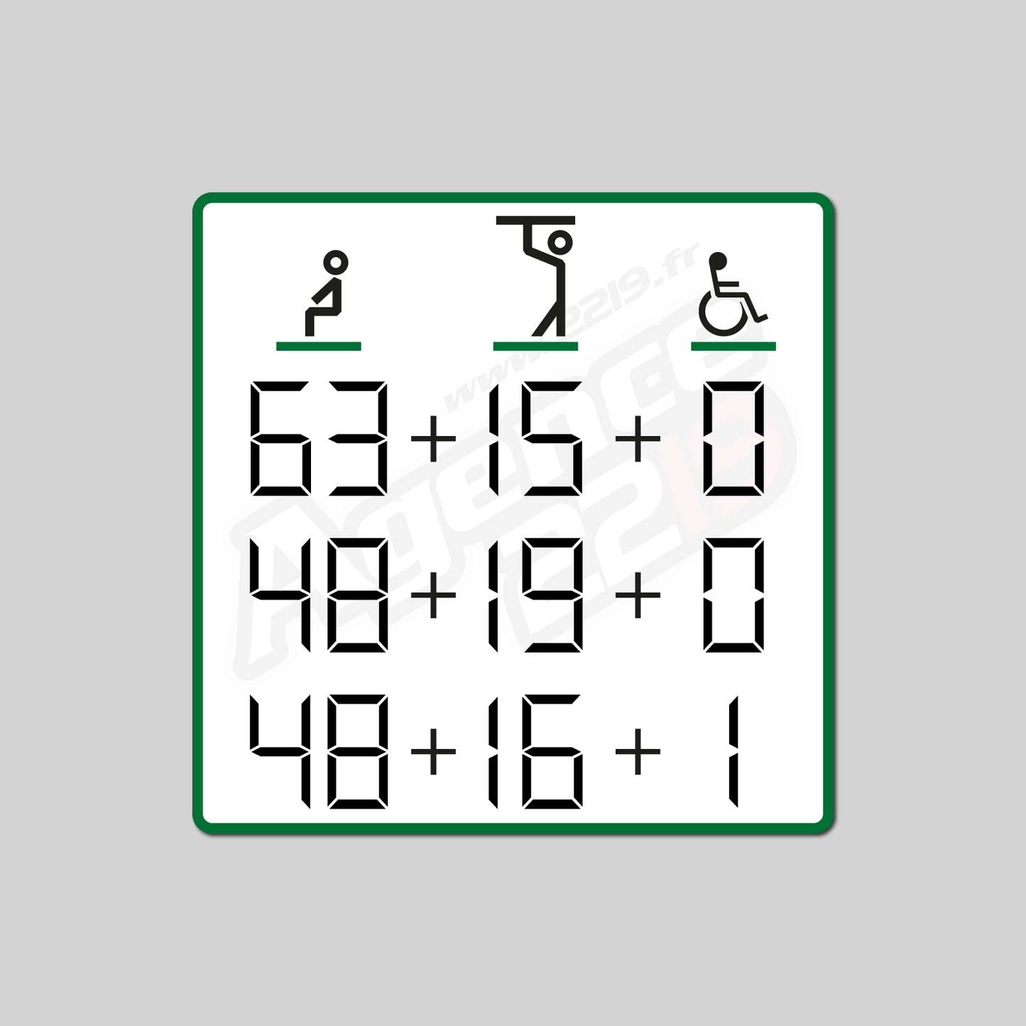 Sticker Capacité Passagers