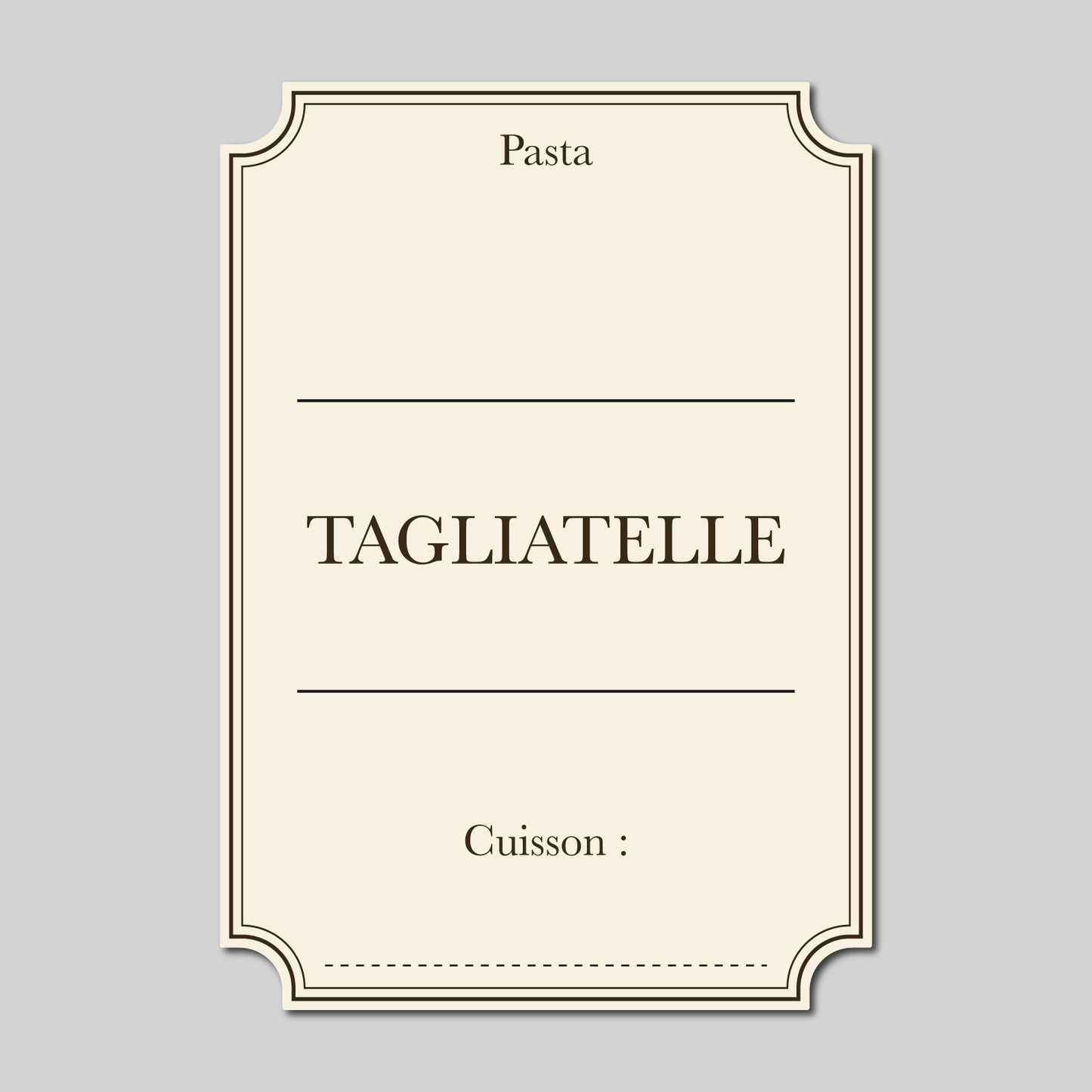 Pack complet – Sticker Pâtes "L'Antiquaire"
