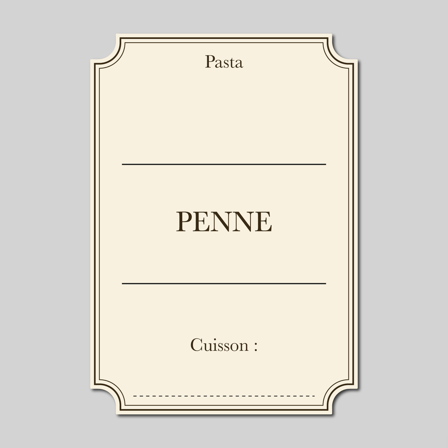 Pack complet – Sticker Pâtes "L'Antiquaire"
