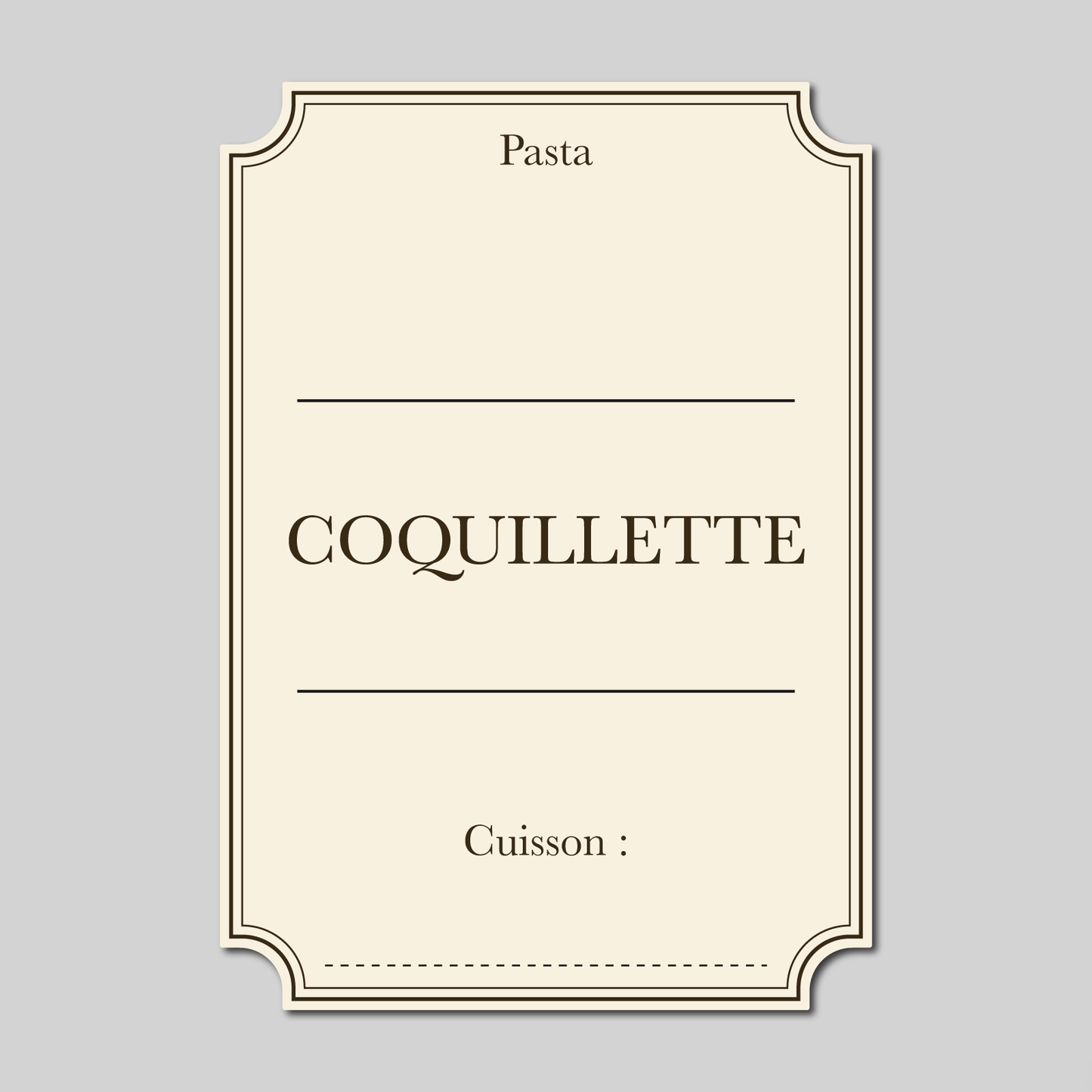 Pack complet – Sticker Pâtes "L'Antiquaire"