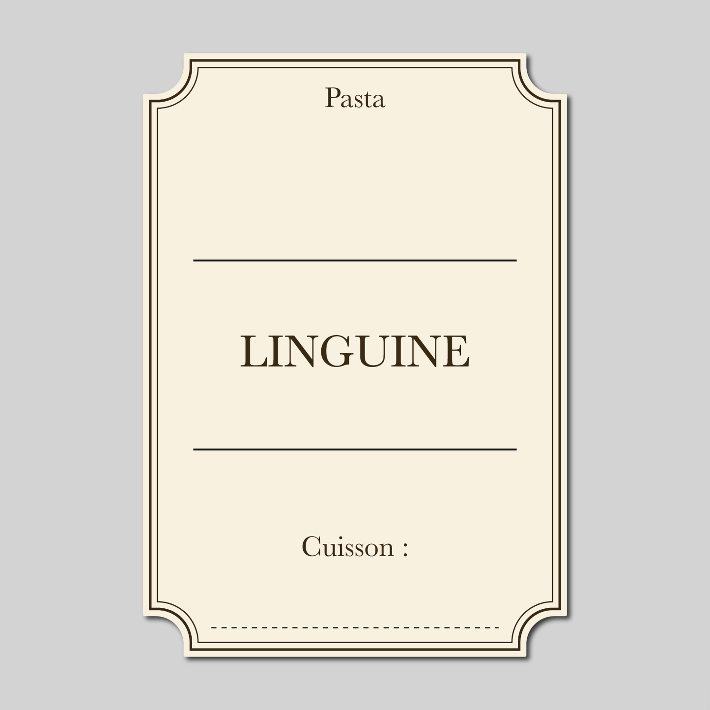 Pack complet – Sticker Pâtes "L'Antiquaire"
