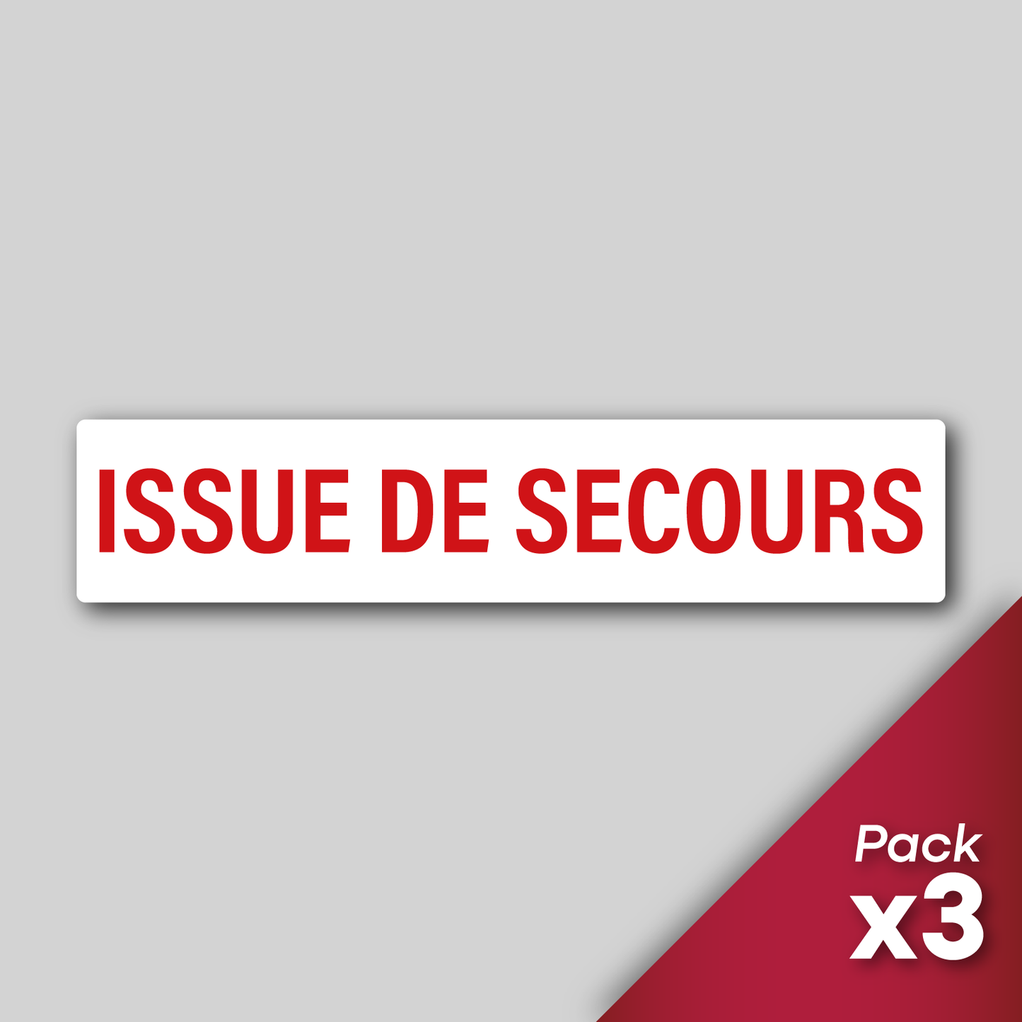Planche de 3 stickers "Issue de secours"