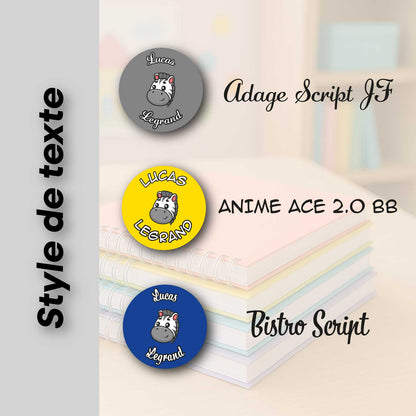 Etiquettes objets rond 32mm