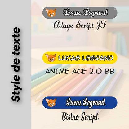 Etiquettes objets 50x8mm