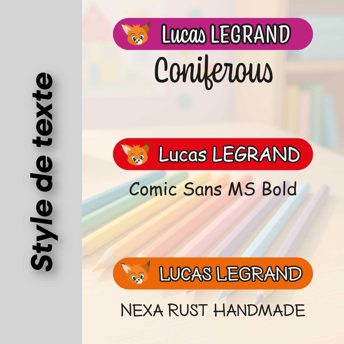 Etiquettes objets 50x8mm