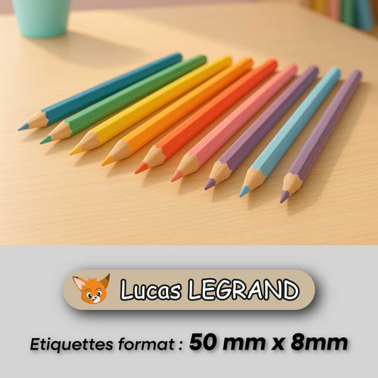 Etiquettes objets 50x8mm